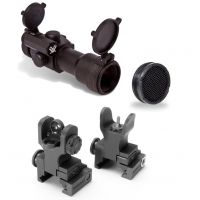 Ultimate AR15 Tactical Set Up Kit - Vortex StrikeFire Red/Green Dot Sight, KillFlash ARD and Samson A2 Folding Sights