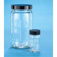VWR AC Medium Round Bottles, Clear, Wide Mouth, Graduated VW5810858C21 Bulk Packs With Unattached Caps In Bags