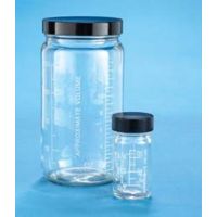 VWR AC Medium Round Bottles, Clear, Wide Mouth, Graduated VW5810858C22 Bulk Packs With Unattached Caps In Bags