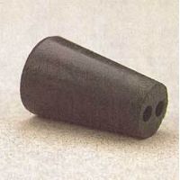 VWR Black Rubber Stoppers, Two-Hole 135M292
