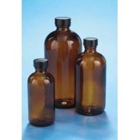 VWR Boston Round Bottles, Amber, Narrow Mouth VW5120422C26 Bulk Packs With Unattached Caps In Bags