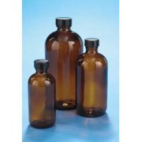 VWR Boston Round Bottles, Amber, Narrow Mouth VW5120824B Bottles Only