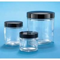 VWR Clear Glass Jars, Wide Mouth VW5410870V21 Convenience Packs With Caps Attached