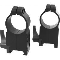 Warne 1in Quick Detach AR15 Flat Top Rifle Scope Rings, Matte Black
