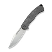 We Knife Co Ltd Essential Knight Flipper Knife Gray Titanium Handle With Etched Pattern 3.6inch Satin Finished Bohler M390 Blade