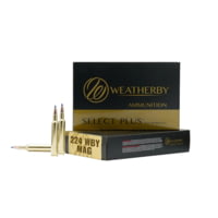 Weatherby .224 Weatherby Magnum 80.5 Grain Rifle Ammunition