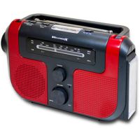 WeatherX AM/FM Radio w/ Flashlight, Rechargable Batteries, Hand crank, Solar charging and Emergency siren