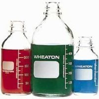 Wheaton Media Bottles, Graduated, Wheaton 219439 Without Cap, Case of 24