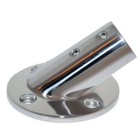 Whitecap 1" O.D. 30 Round Base SS Rail Fitting