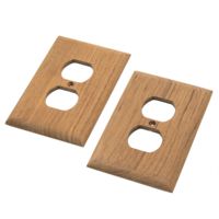 Whitecap Teak Outlet Cover/Receptacle Plate