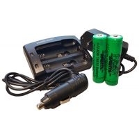 Wicked Hunting Lights 2-Position 18650 Charger Kit w/18650 Li-Ion Batteries