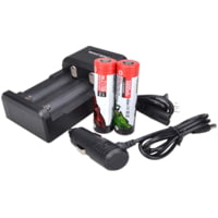 Wicked Hunting Lights 4-Position 21700 Charger Kit w/21700 Li-Ion Batteries