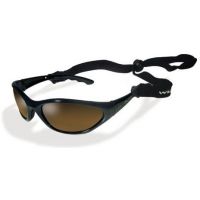 Wiley X P-38 Polarized Bronze Brown / Gloss Black Sunglasses