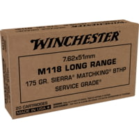 Winchester 7.62X51mm M118 175 BTHP LC Rifle Ammunition