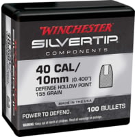 Winchester Pistol Bullets, 40 S&amp;W, 155 Grain, Silvertip Jacketed Hollow Point
