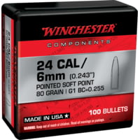 Winchester Ammo Centerfire Rifle Reloading 243 Win .243 80 Gr Pointed Soft Poin WB243SP80X