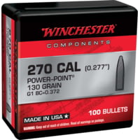 Winchester Ammo Centerfire Rifle Reloading 270 Win .277 130 Gr Power-Point (PP) WB270P130X
