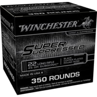 Winchester Suppressed .22LR 45 Grain Black Copper Plated Round Nose Brass Cased Rifle Ammunition