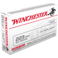 Winchester USA .223 Remington 62 Grain Full Metal Jacket Rifle Ammunition