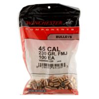 Winchester .45 Caliber/ .451 Diameter 230gr. FMJ Centerfire Handgun Bullets - 100 Rounds