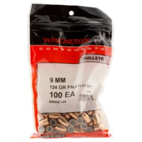 Winchester 9 mm Caliber/ .355 Diameter 124gr. FMJFB Centerfire Handgun Bullets - 100 Rounds