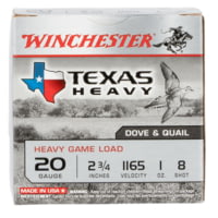 Winchester Ammo XU20HT8 Super-X Heavy Game Load 20 Gauge 2.75" 8 Shot 25 Bx/ 10