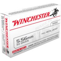 Winchester USA RIFLE 5.56x45mm NATO 55 grain Full Metal Jacket Brass Cased Centerfire Rifle Ammunition