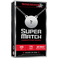 Winchester Super Match .308 175 Grain BC MAX Brass Cased Rifle Ammunition