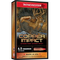 Winchester Copper Impact 6.5 Creedmoor 125 grain Copper Extreme Point Centerfire Rifle Ammunition