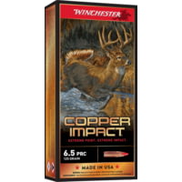 Winchester Copper Impact 6.5mm PRC 125 Grain Copper Solid Centerfire Rifle Ammunition