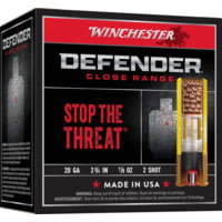 Winchester Defender 20 Gauge 0.87oz 2.75in Size 2 Centerfire Shotgun Shot Ammunition