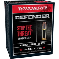 Winchester Defender Handgun .45 Colt 225 grain Bonded Jacketed Hollow Point Centerfire Pistol Ammunition