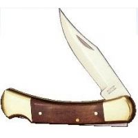 Winchester Knives 5in Lockback Knife w/ Wood Handle &amp; Stainless Steel Blade