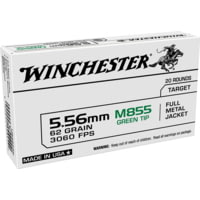 Winchester Lake City 5.56 MM M855 FMJ WIN 62 GR 50 Green Tip