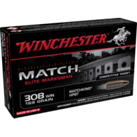 Winchester Match Elite Marksman .308 Winchester 169 Grain Matchking HPBT Brass Cased Rifle Ammunition