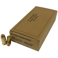 Winchester Military Service Grade Handgun Ammunition .45 ACP 230 gr FMJ 865 fps