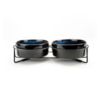 Winchester Pet Non-Slip Elevated Ceramic 2-Bowl Set