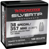 Winchester Pistol Bullets, 38 Special, 125 Grain, Silvertip JHP