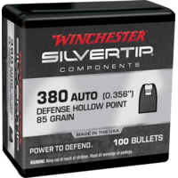 Winchester Pistol Bullets, 380 Automatic, 85 Grain, Silvertip JHP