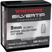 Winchester Pistol Bullets, 9 mm, 147 Grain, Silvertip Jacketed Hollow Point
