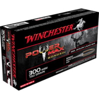 Winchester Power Max Bonded .300 Winchester Short Magnum 150 grain Notched Protected Hollow Point Brass Cased Centerfire Rifle Ammunition