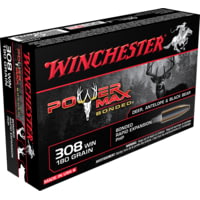 Winchester Power Max Bonded .308 Winchester 180 grain Bonded Rapid Expansion Protected Hollow Point Centerfire Rifle Ammunition