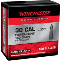 Winchester Rifle Bullets, 30 Cal, 150 Grain, Power-Point