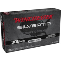 Winchester Silvertip Centerfire .308 Win. 150 Grain Defense Tip NPJ Rifle Ammunition