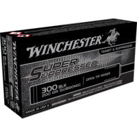 Winchester Super Suppressed .300 AAC Blackout 200 grain Full Metal Jacket Centerfire Rifle Ammunition