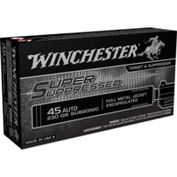 Winchester Super Suppressed .45 ACP 230 grain Full Metal Jacket Centerfire Pistol Ammunition