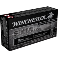 Winchester Super Suppressed 9 mm Luger 147 grain Full Metal Jacket Centerfire Pistol Ammunition
