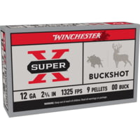 Winchester Super-X 12 Gauge 9 Pellet 2.75in Buckshot Shotgun Ammunition