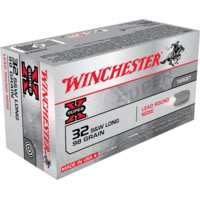 Winchester Super-X Handgun .32 S&amp;W 98 grain Lead Round Nose Centerfire Pistol Ammunition