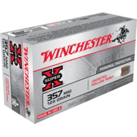 Winchester Super-X Handgun .357 Magnum 125 grain Jacketed Hollow Point Centerfire Pistol Ammunition